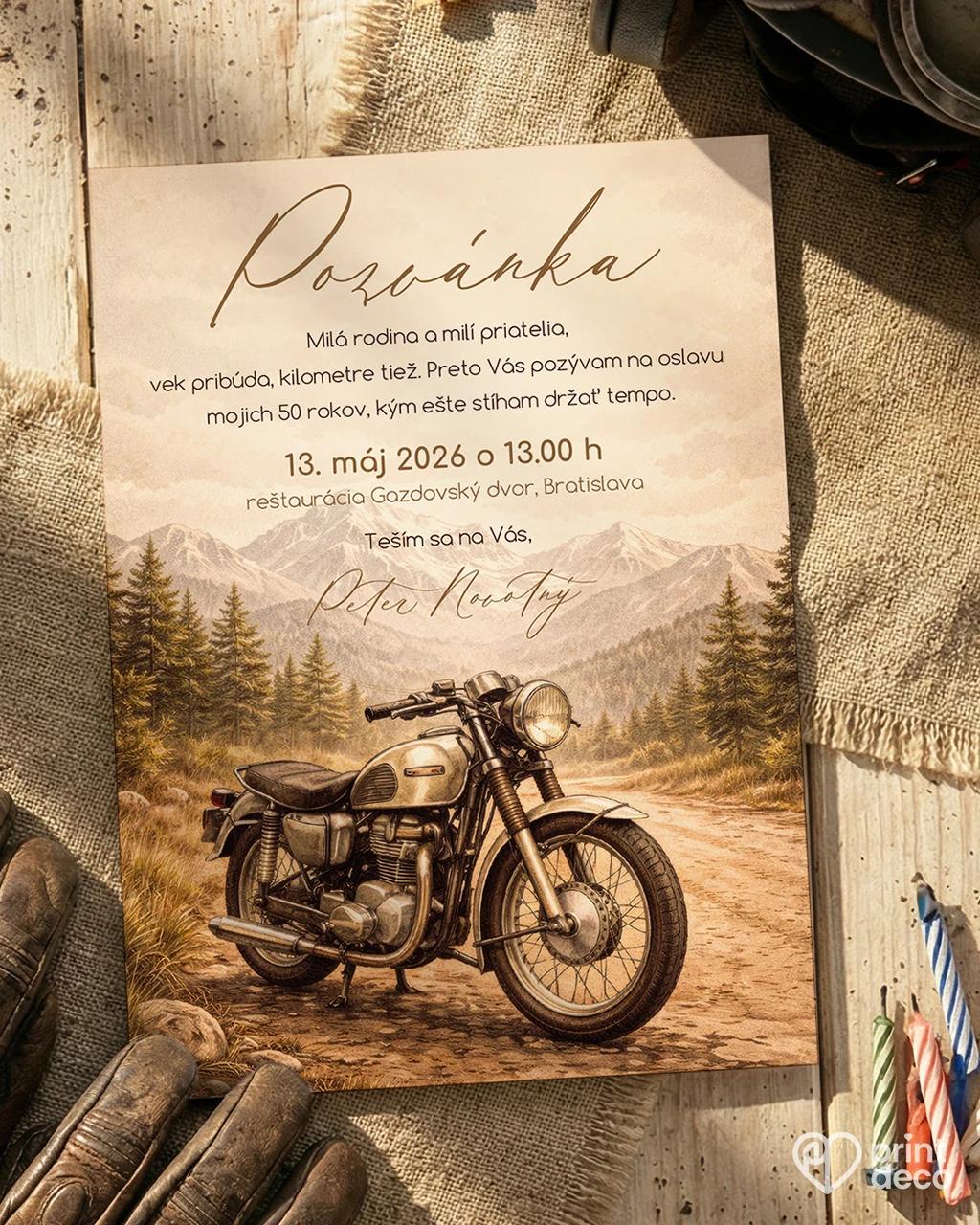 Pozvánka na narodeniny pre motorkára 05