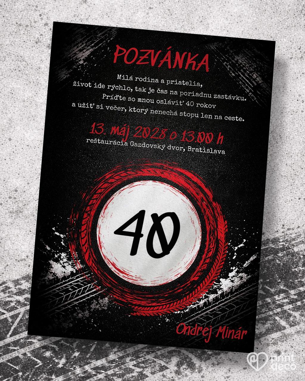 Pozvánka na narodeniny pre motorkára 08