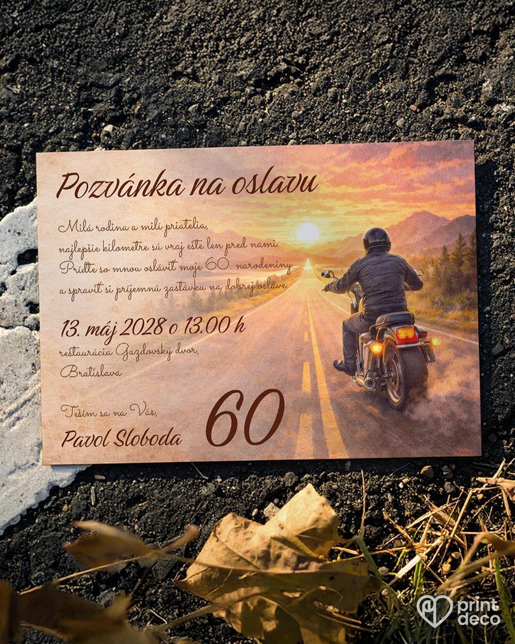 Pozvánka na narodeniny pre motorkára 09