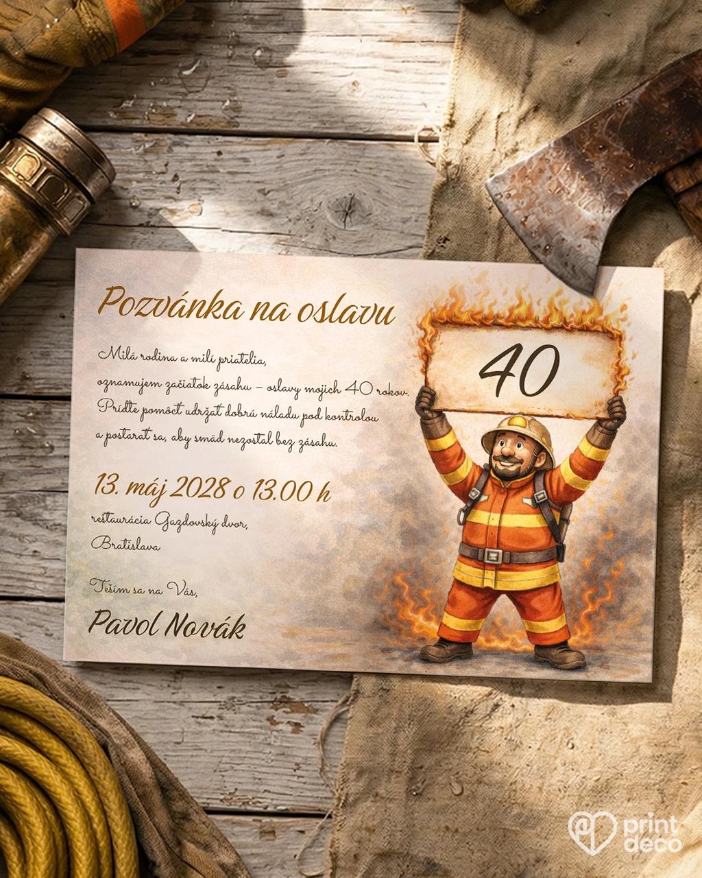 Pozvánka na narodeniny pre hasiča 05