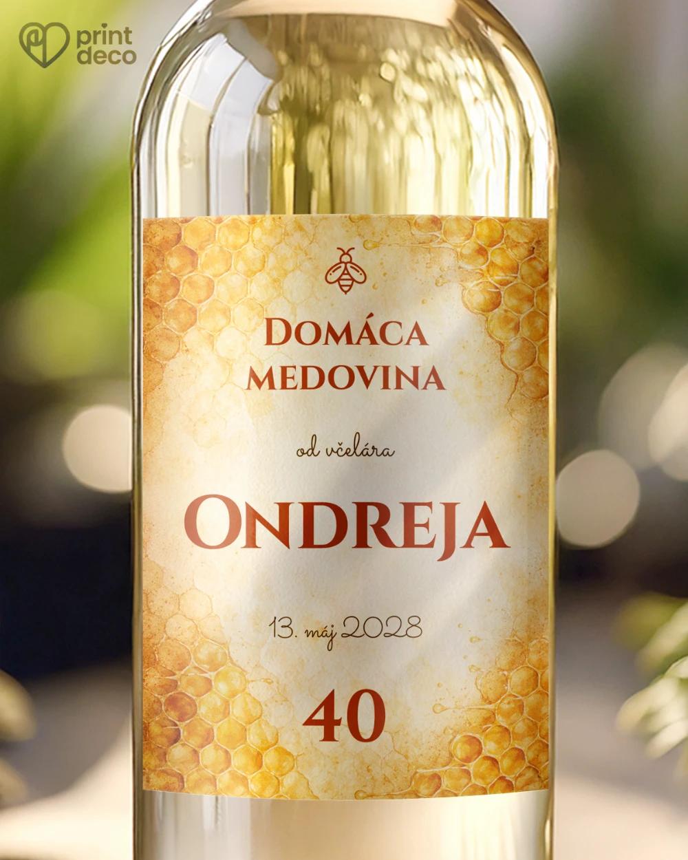Jubilelejné etikety na fľaše pre včelára 12