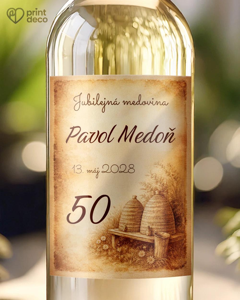Jubilelejné etikety na fľaše pre včelára 13