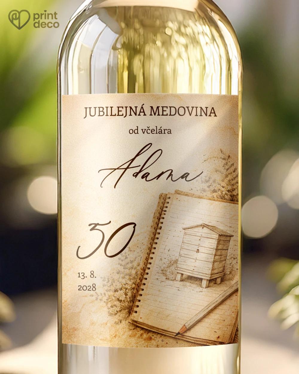 Jubilelejné etikety na fľaše pre včelára 14