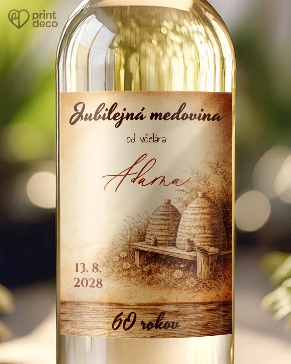 Jubilelejné etikety na fľaše pre včelára 15