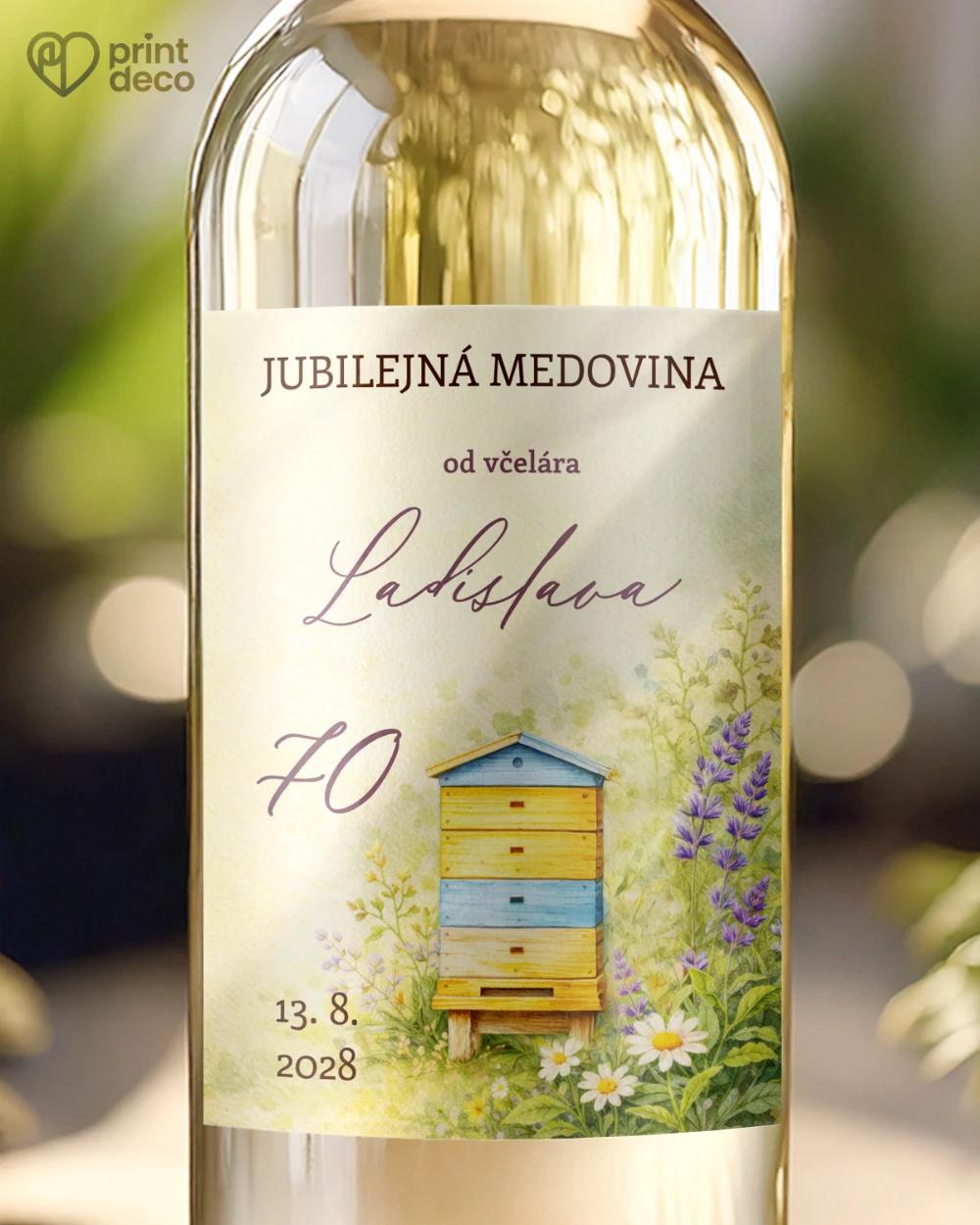 Jubilelejné etikety na fľaše pre včelára 17