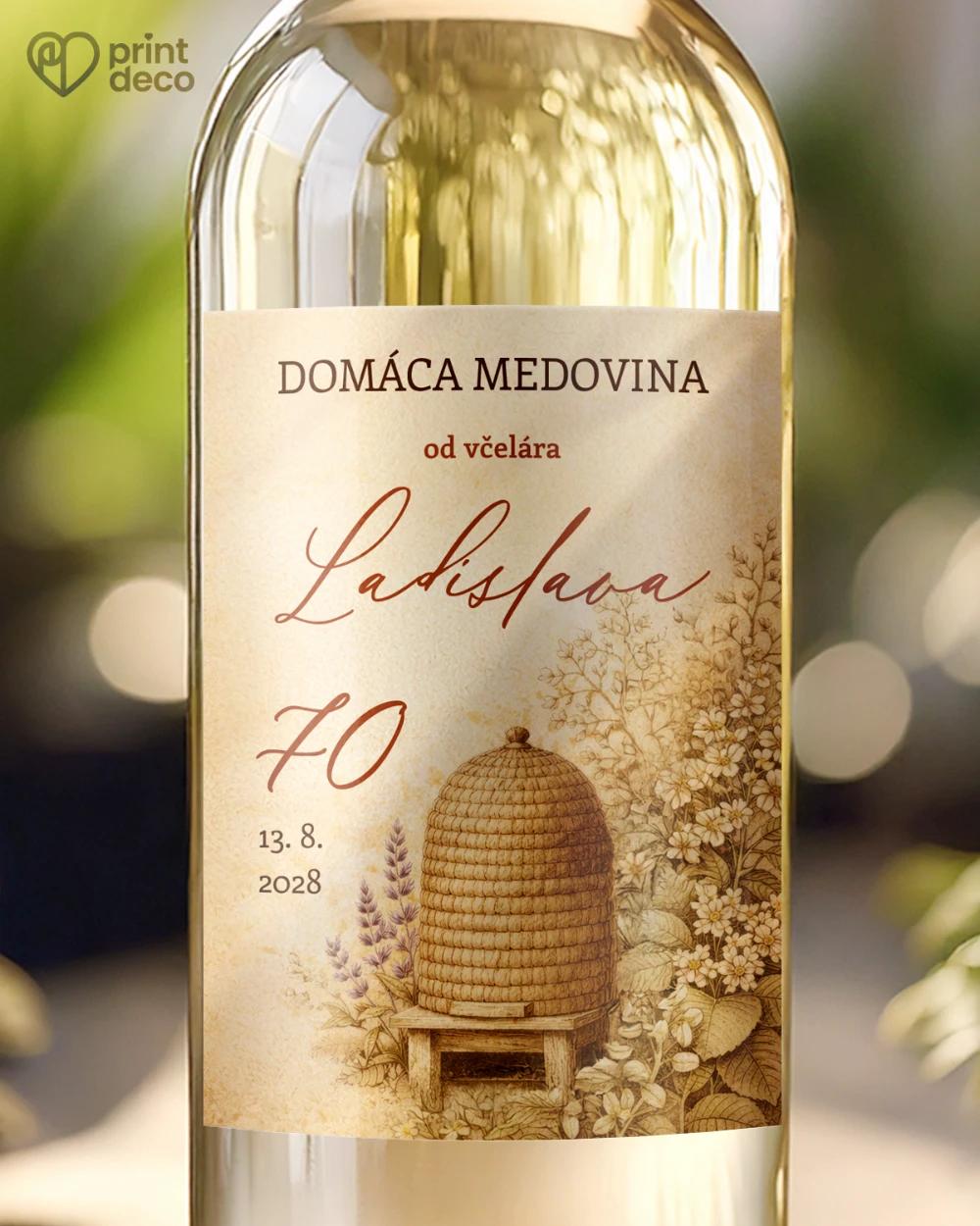 Jubilelejné etikety na fľaše pre včelára 18