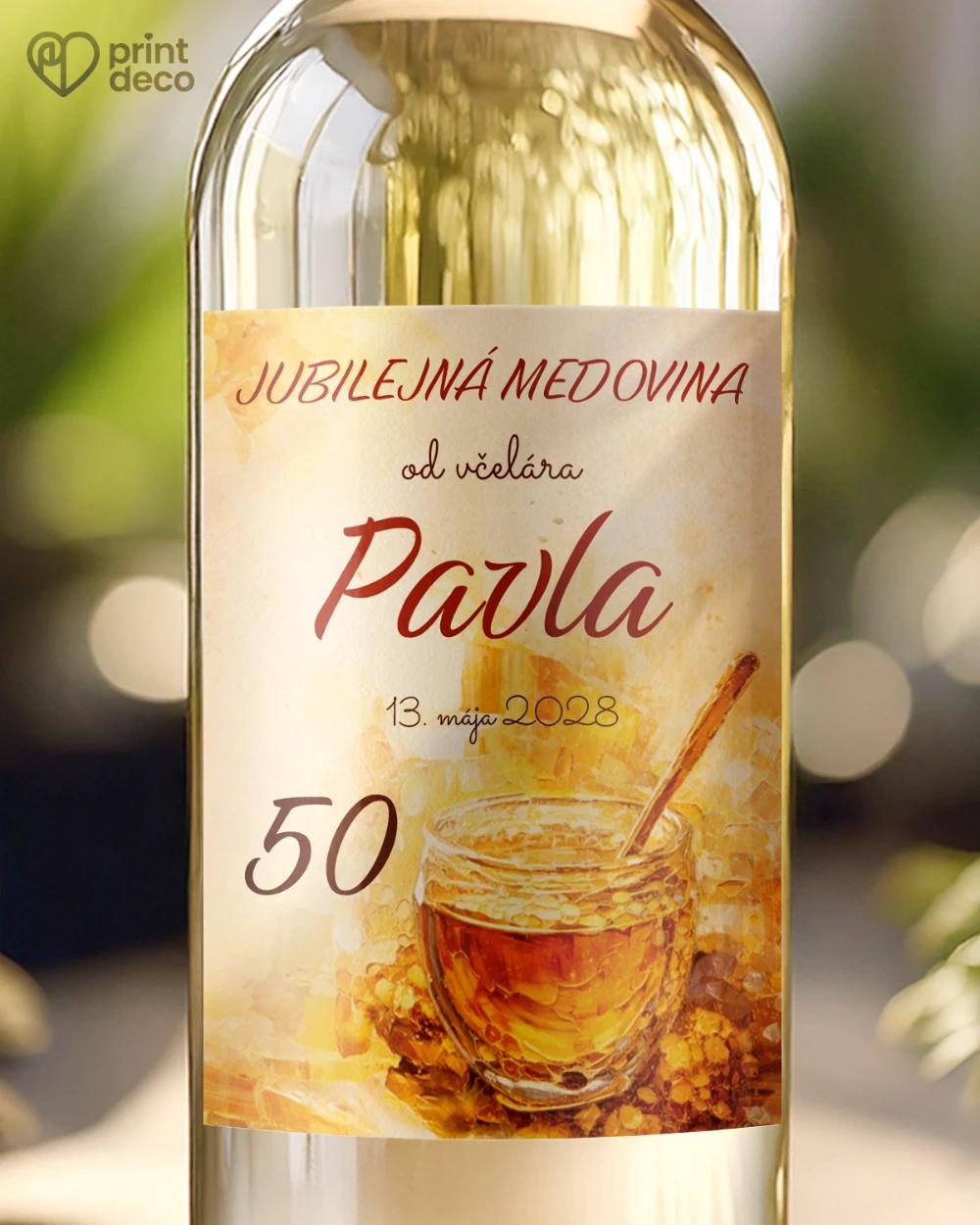 Jubilelejné etikety na fľaše pre včelára 20