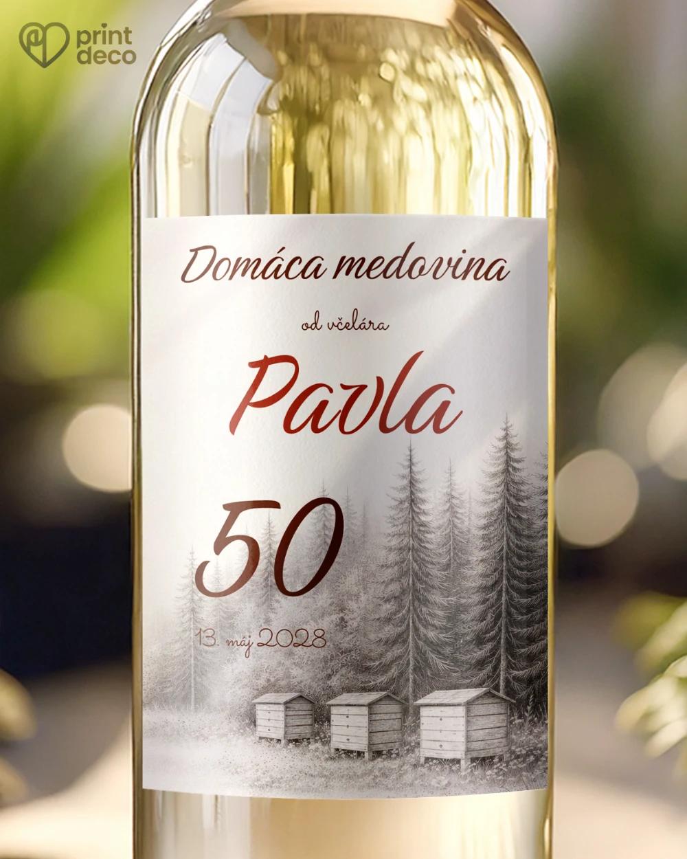 Jubilelejné etikety na fľaše pre včelára 21