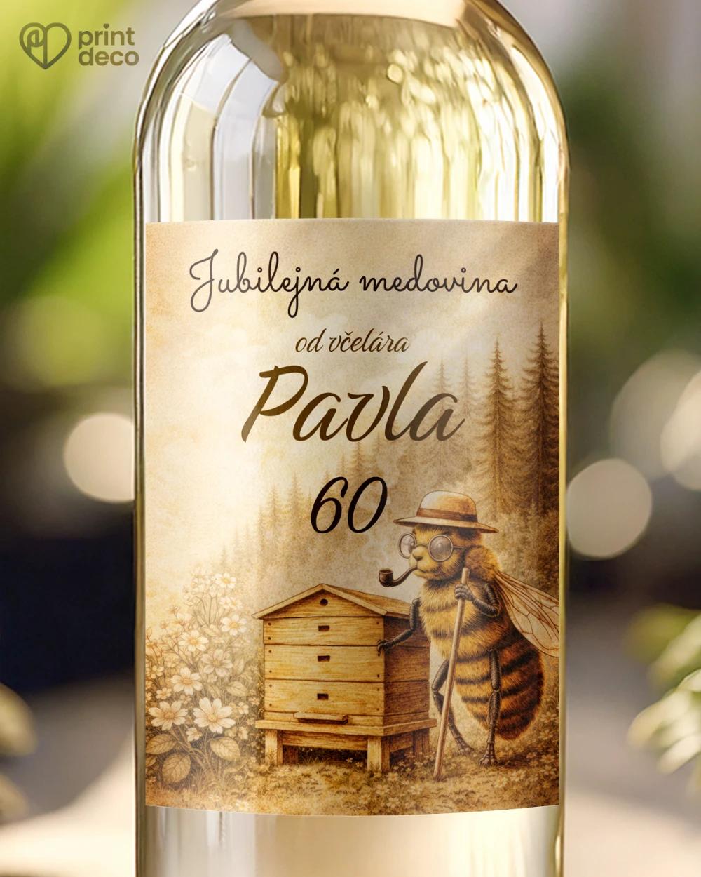 Jubilelejné etikety na fľaše pre včelára 22