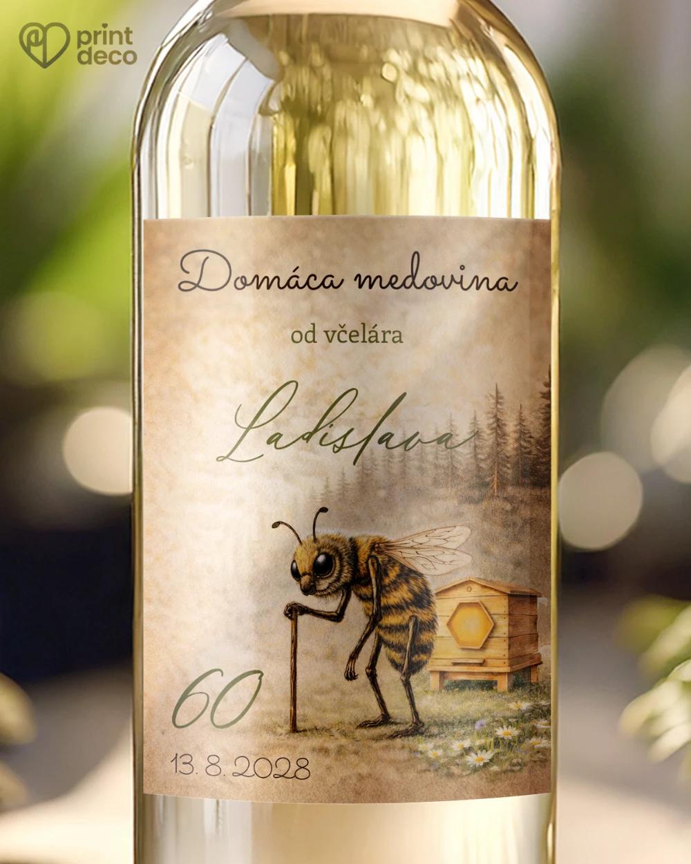 Jubilelejné etikety na fľaše pre včelára 26