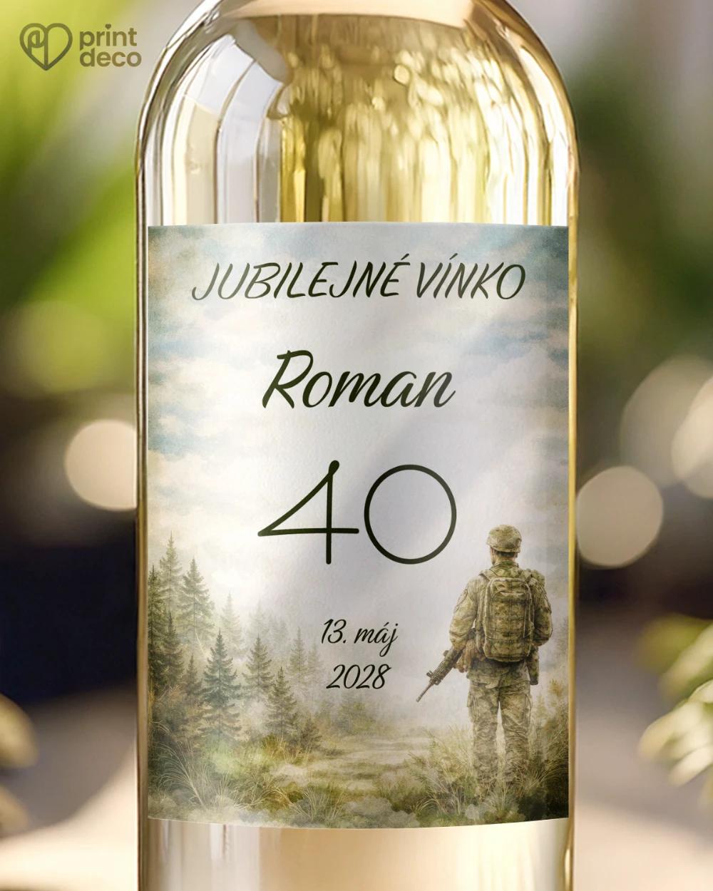 Jubilelejné etikety na fľaše pre vojaka 02