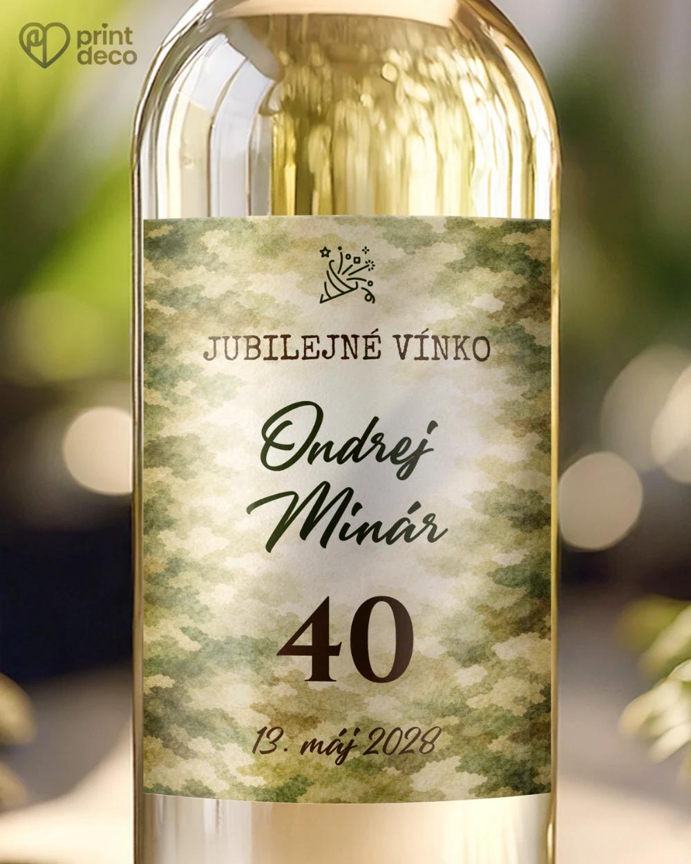 Jubilelejné etikety na fľaše pre vojaka 03