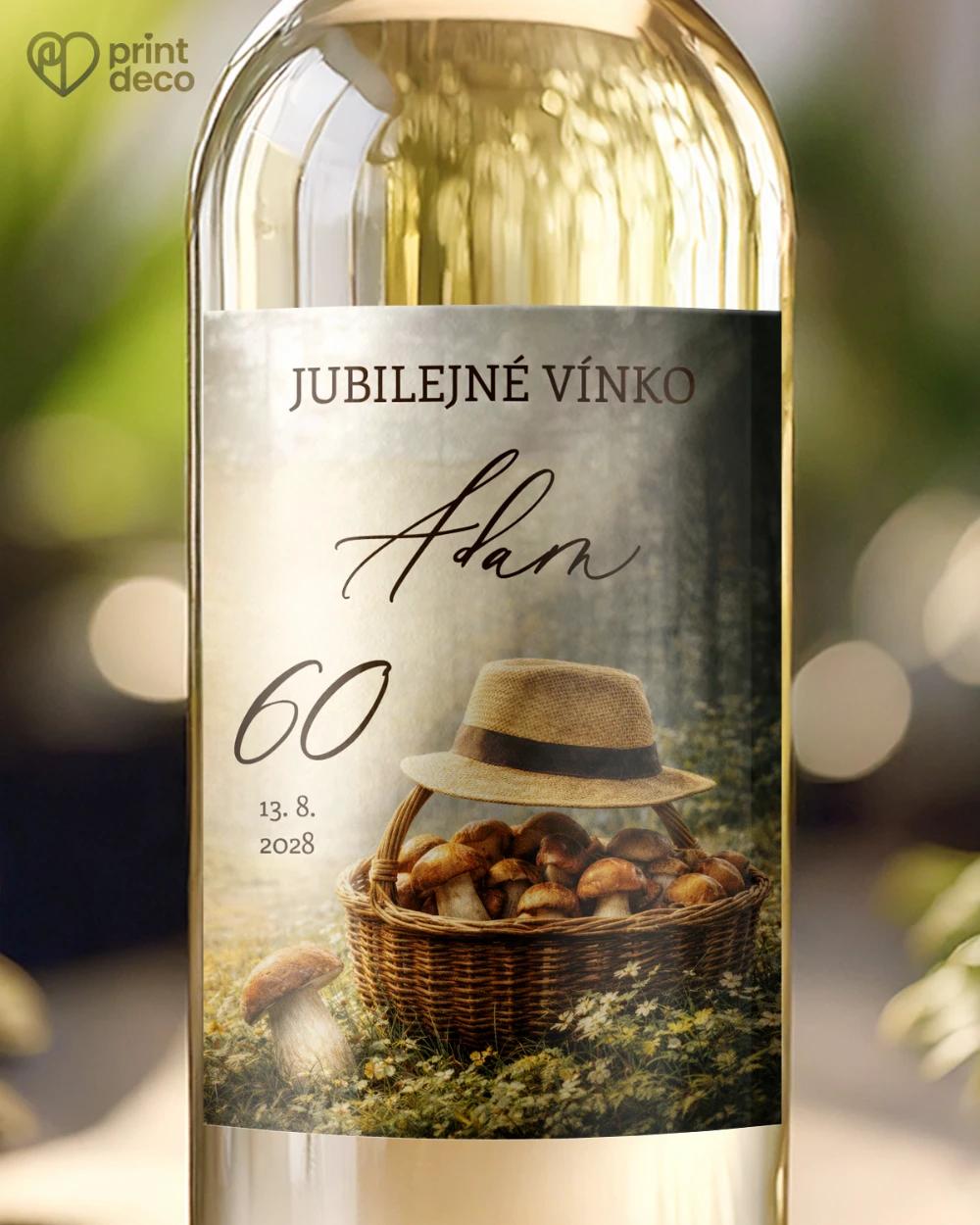 Jubilelejné etikety na fľaše pre hubára 03