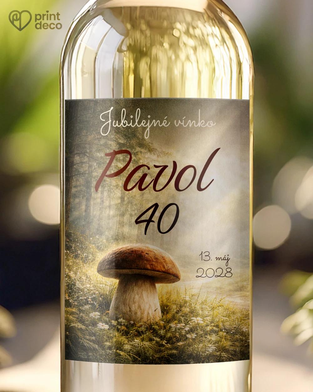 Jubilelejné etikety na fľaše pre hubára 03