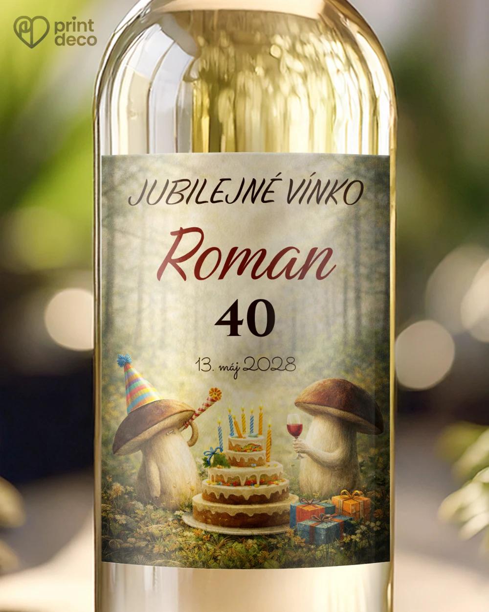 Jubilelejné etikety na fľaše pre hubára 05