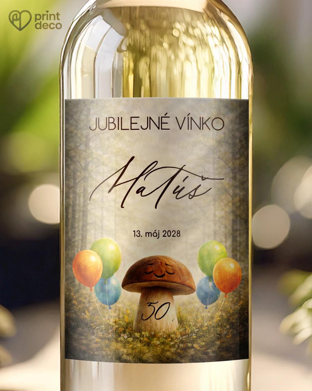 Jubilelejné etikety na fľaše pre hubára 06