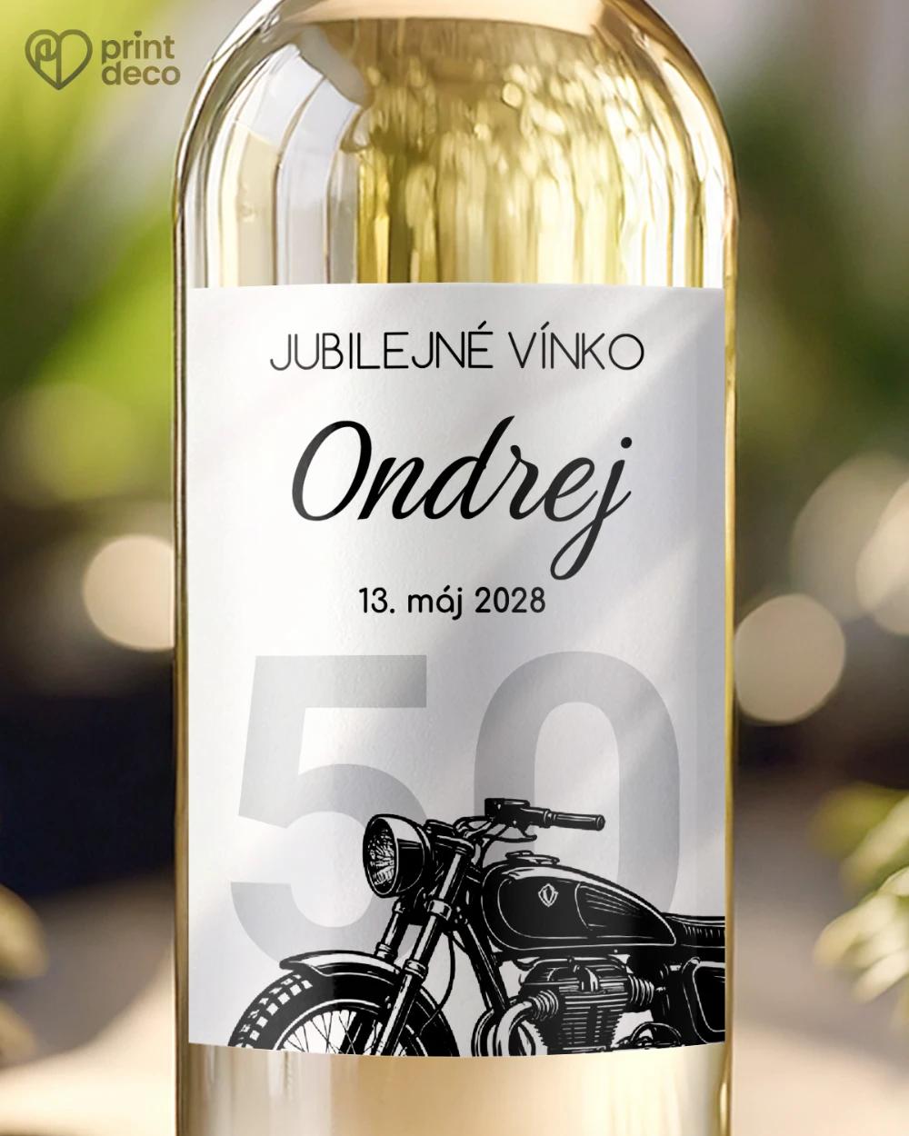 Jubilelejné etikety na fľaše pre motorkára 03