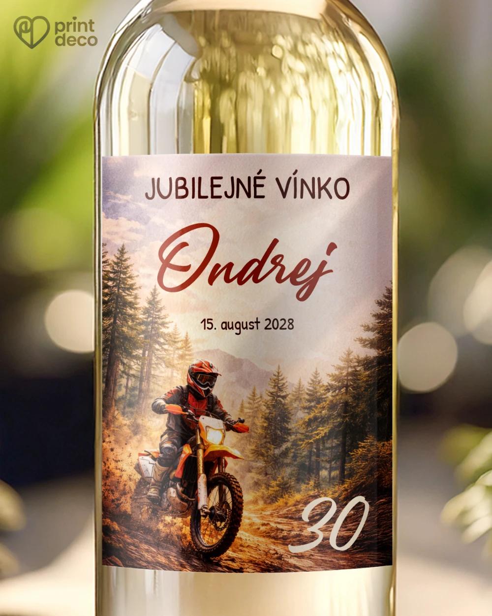 Jubilelejné etikety na fľaše pre motorkára 07
