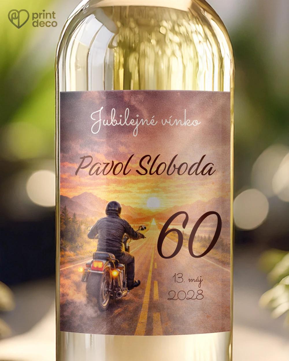Jubilelejné etikety na fľaše pre motorkára 09