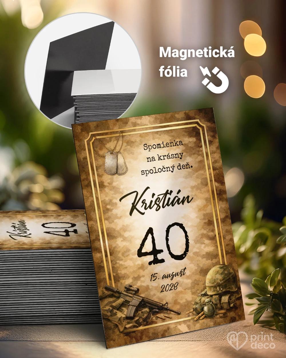 Pamätné magnetky z oslavy pre vojaka 01