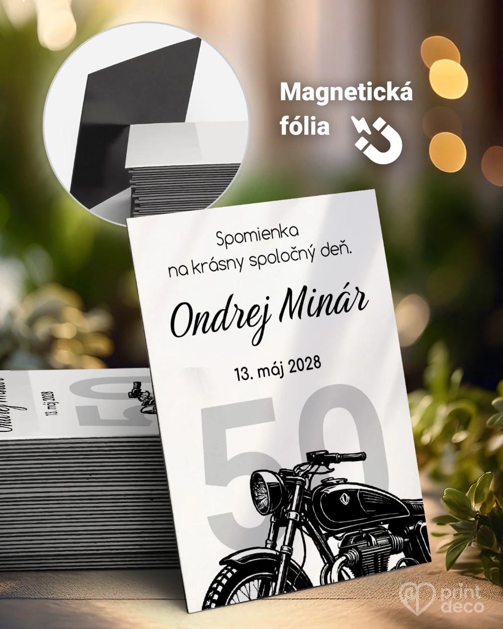 Pamätné magnetky z oslavy pre motorkára 03