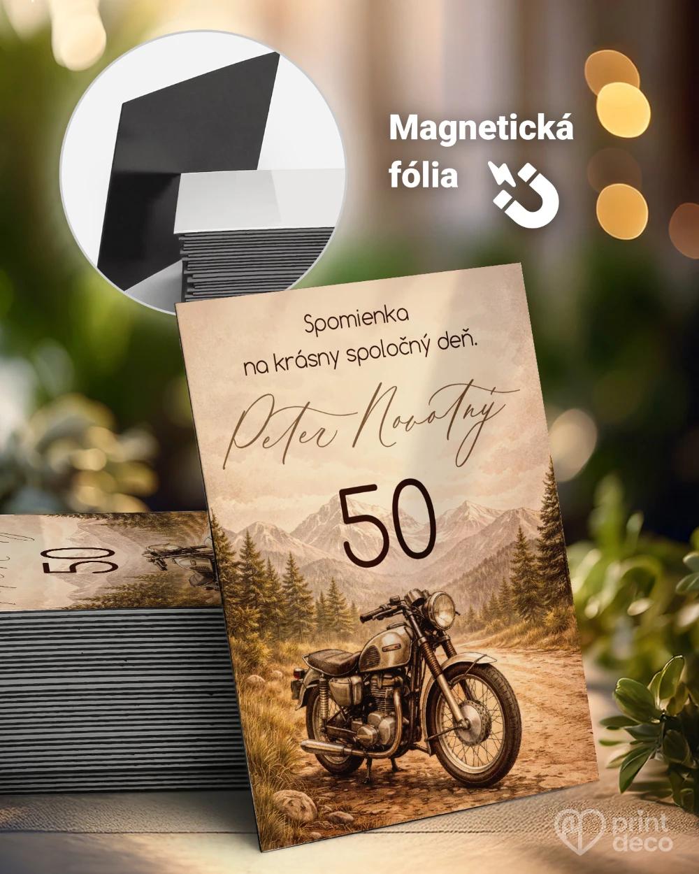 Pamätné magnetky z oslavy pre motorkára 05