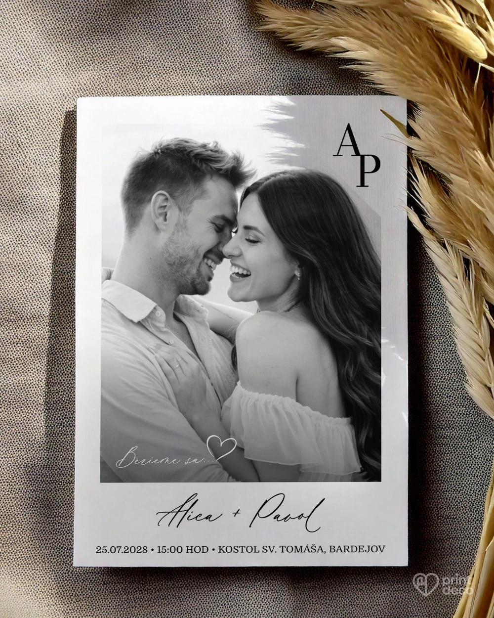 Svadobné oznámenie s fotografiou – O nás dvoch II 0/2