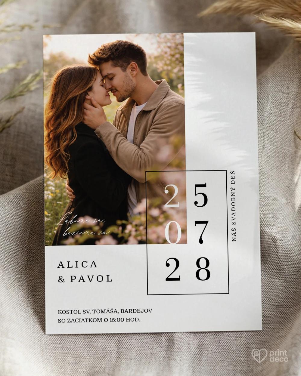 Svadobné oznámenie s fotografiou – Náš deň II 0/2