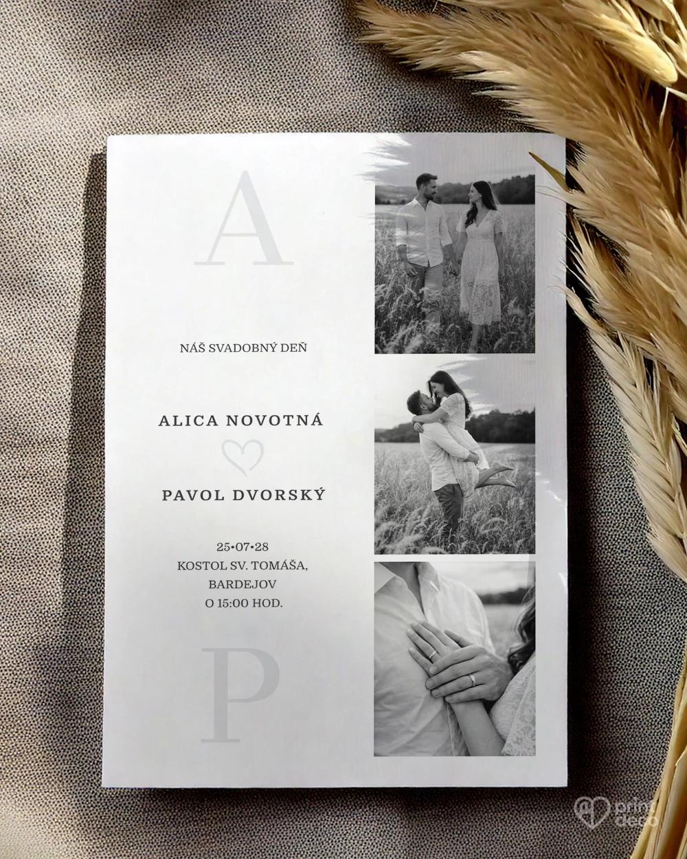 Svadobné oznámenie s fotografiou – Náš príbeh IV 0/2