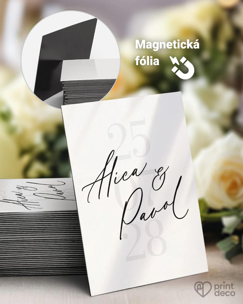 Svadobné magnetky – Jemná elegancia II 0/1