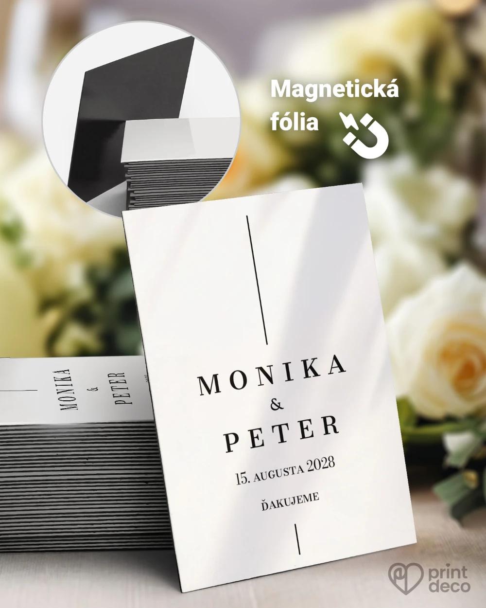 Svadobné magnetky – Jedna línia 0/1