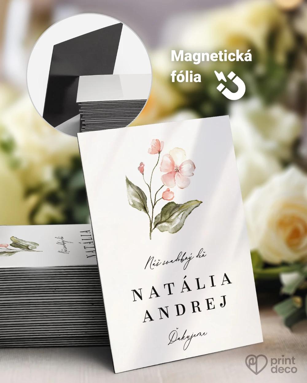 Svadobné magnetky – Kvetinový sľub III 0/1