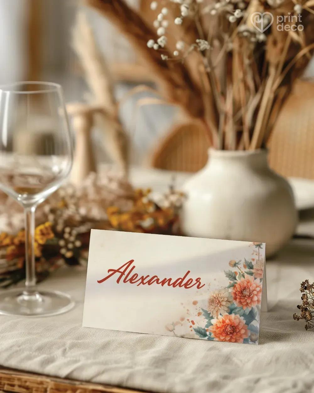 Svadobné menovky – Rozkvitnutá láska 0/1