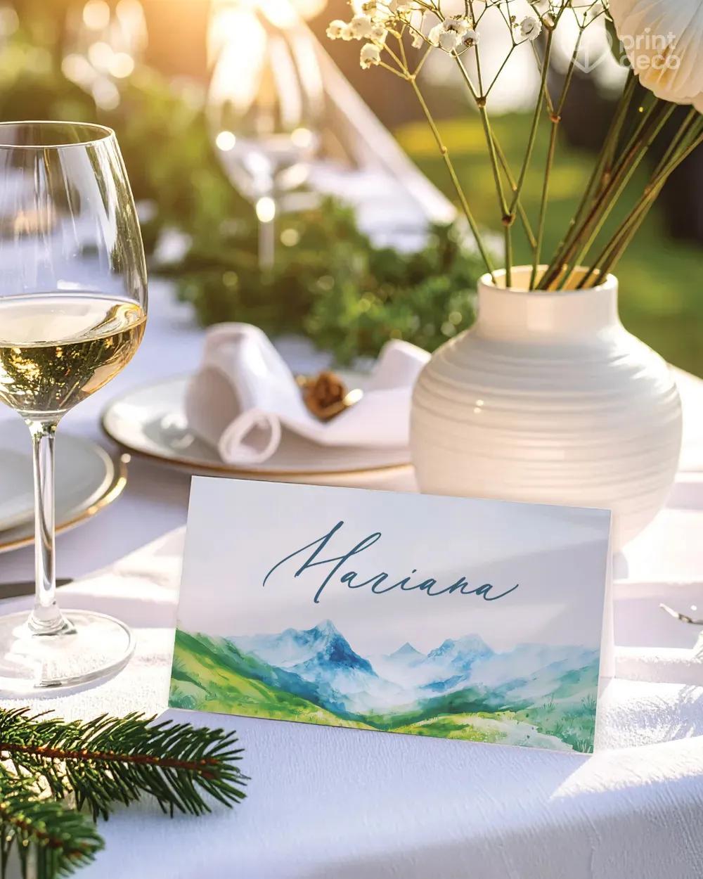 Svadobné menovky – Láska z hôr V. 0/1