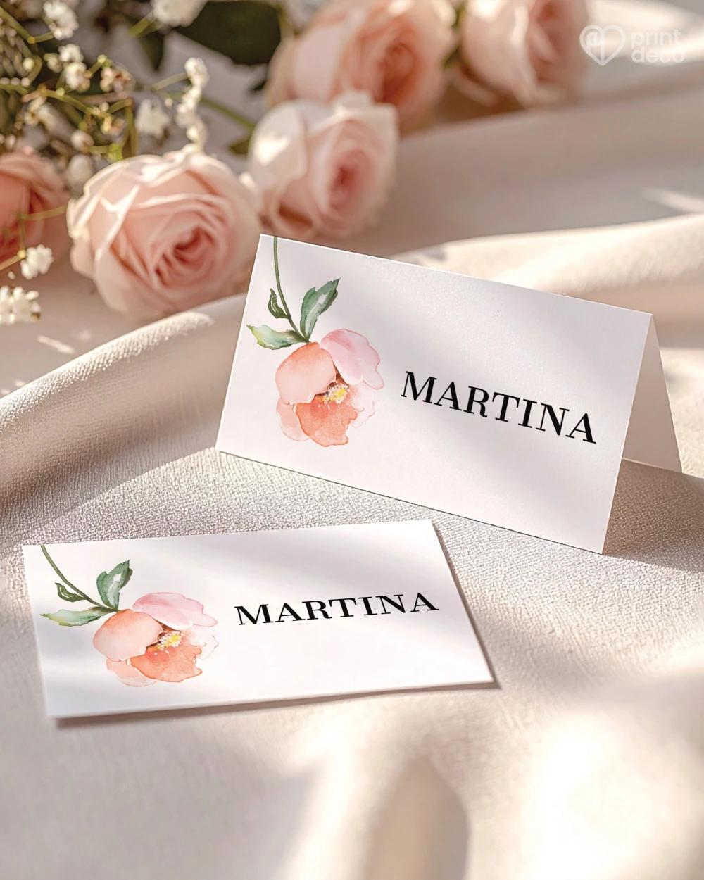 Svadobné menovky – Kvetinový sľub IV 0/2